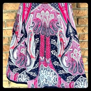 TAHAR Paisley Lined Skirt